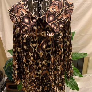 Elementz leopard print ladies jacket size 2X